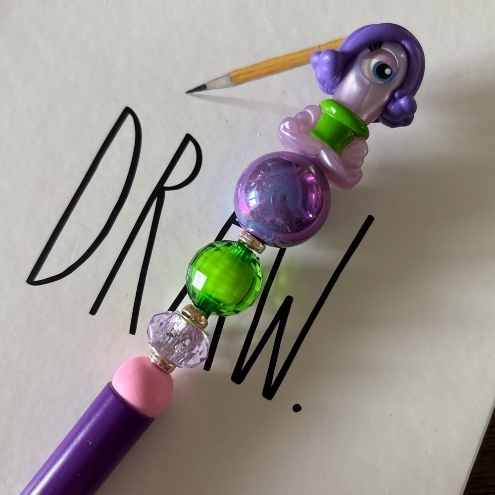Disney Doorables: Monsters INC.: Celia handmade beaded pen